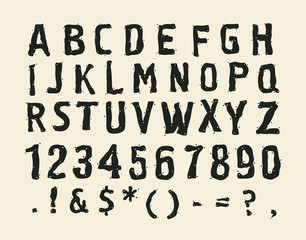 Hand drawing alphabet. vector illustration.