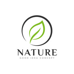 Leaf Nature Logo Design Vector