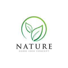 Leaf Nature Logo Design Vector