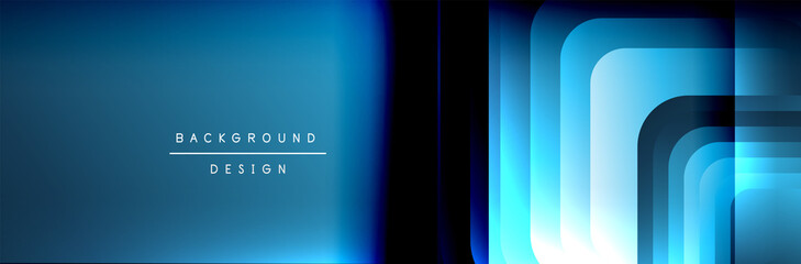 Round squares shapes composition geometric abstract background. Vector Illustration