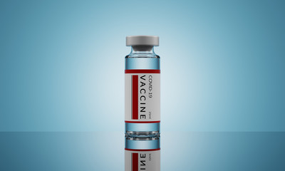 Vaccine of corona virus. coronavirus disease 2019,COVID-19,nCoV 2019 concept. 3d rendering - illustration.