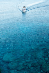 Only boat and clear water