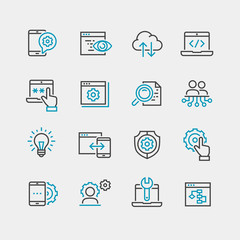 Service Tools Vector icon set
