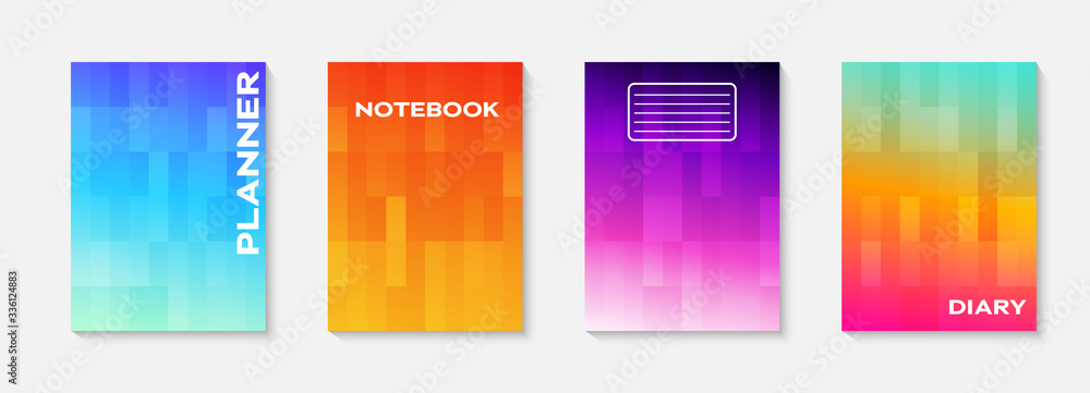 Poster minimal vector abstract cover notebook design. planner and diary cover for print. abstract design fo