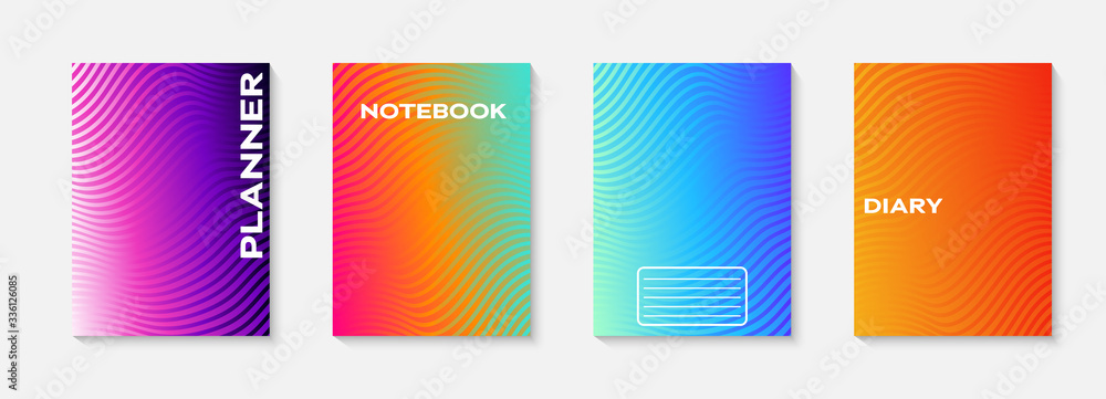 Poster minimal vector abstract cover notebook design. planner and diary cover for print. abstract design fo
