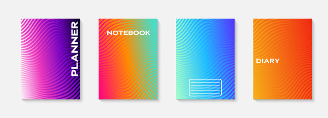 Minimal vector abstract cover notebook design. Planner and diary cover for print. Abstract design for copybook brochures and school books. Notebook paper. Brochure, book, magazine template