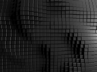 Dark silver cubes. Abstract metallic background. Modern design