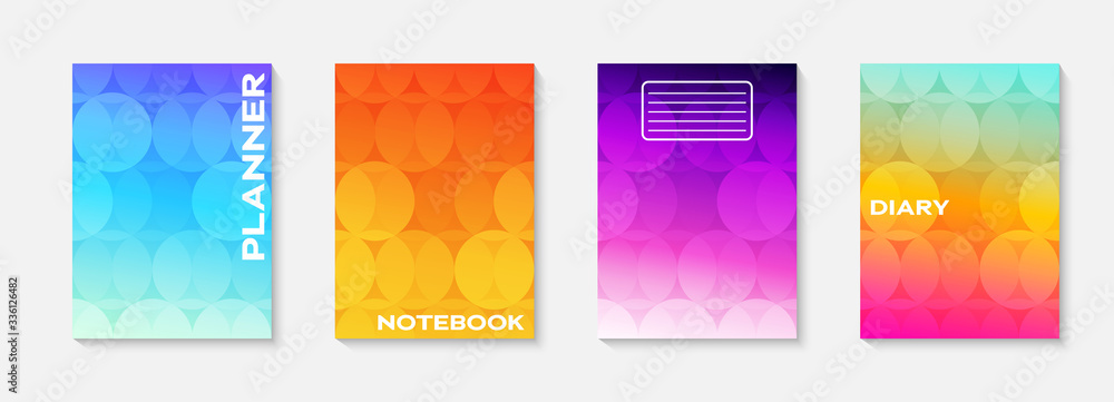 Poster minimal vector abstract cover notebook design. planner and diary cover for print. abstract design fo