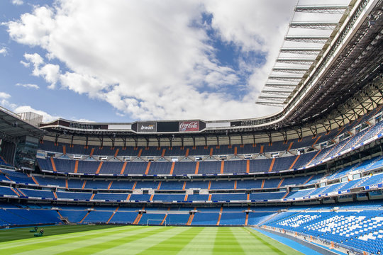 MADRID, SPAIN - MAY 14: Santiago Bernabeu Stadium of Real Madrid on May 14, 2009 in Madrid, Spain. Real Madrid C.F. was established in 1902. It is the best club of XX century according to FIFA.