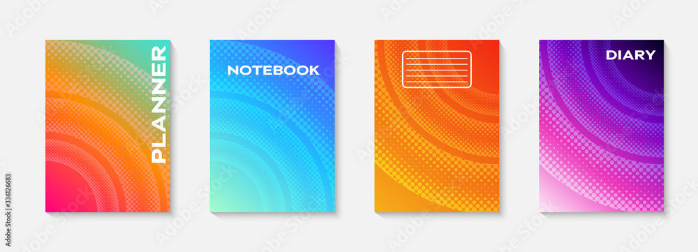 Poster minimal vector abstract cover notebook design. planner and diary cover for print. abstract design fo