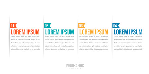 Minimal Business Infographics template. Timeline with 4 steps, options and marketing icons .Vector linear infographic with four conected elements. Can be use for presentation.