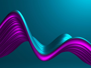 Colorful Liquid metallic wavy background