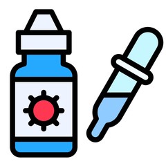 COVID-19 test vector illustration, filled style icon