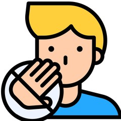 Do not touch your face, filled style icon