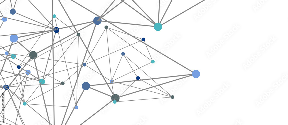 Poster line points connections, triangular technology design. abstract geometric background