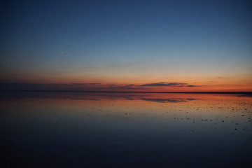 sunset over the salt lake Elton