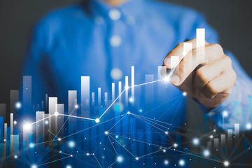 Business data analysis technology, Key performance indicators and growth concept.