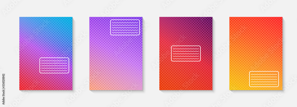 Poster minimal vector abstract cover notebook design. planner and diary cover for print. abstract design fo