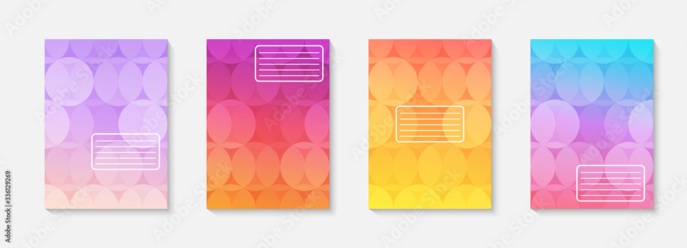 Poster minimal vector abstract cover notebook design. planner and diary cover for print. abstract design fo