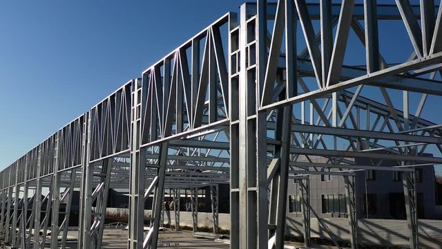 Finished steel frame of the building technology LSTK