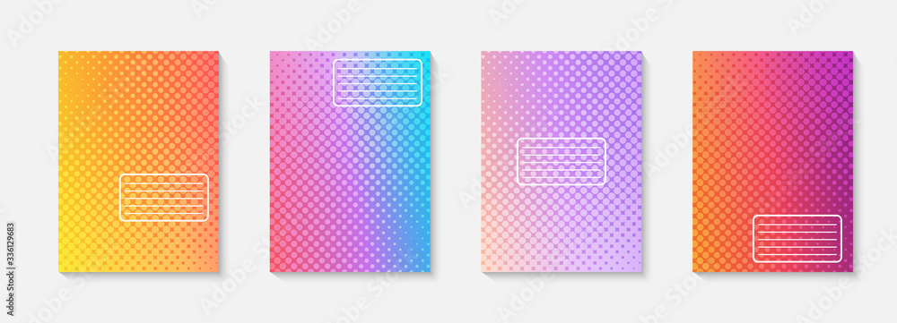 Poster minimal vector abstract cover notebook design. planner and diary cover for print. abstract design fo
