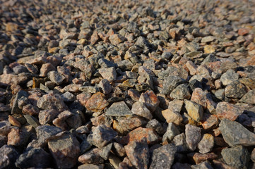 Background of gray fine gravel