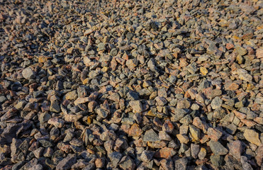 Background of gray fine gravel