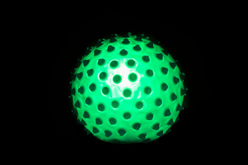 A green simulated virus