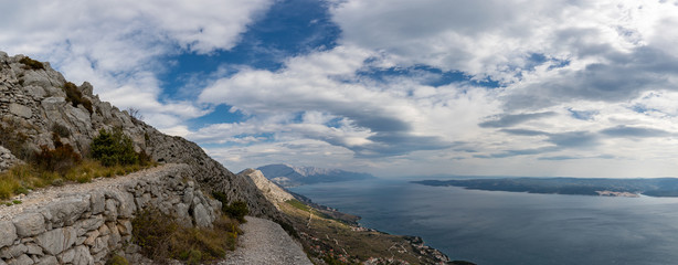 Amazing view from the mountain, Dalmatia, Croatia