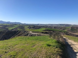 Fototapeta premium view of the valley of the hills