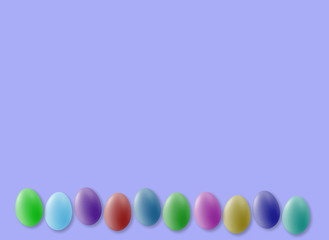 easter eggs background illustration colored