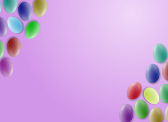 easter eggs background illustration colored