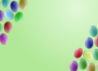 easter eggs background illustration colored