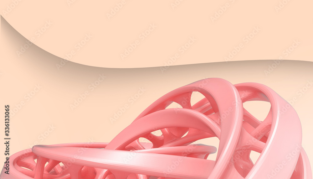 Aufkleber abstract architecture background of technology structure mesh geometric and science in pink backgrou