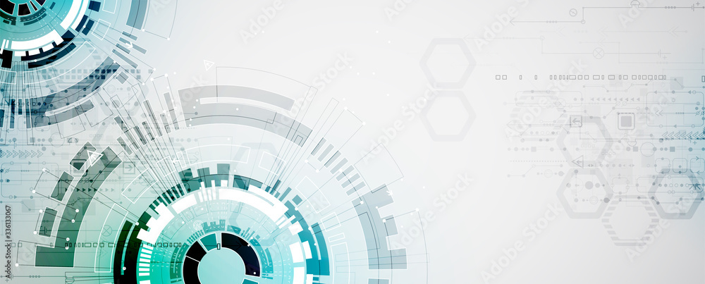 Poster Abstract technology circuit board. Communication concept.