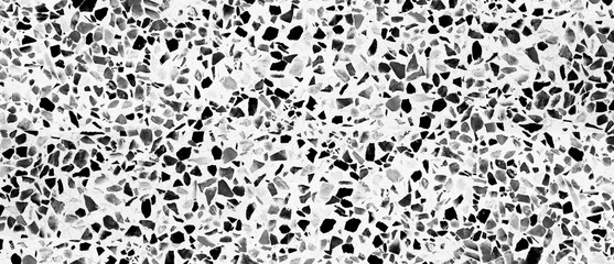 Terrazzo flooring marble stone wall texture abstract background. black and white terrazzo floor...