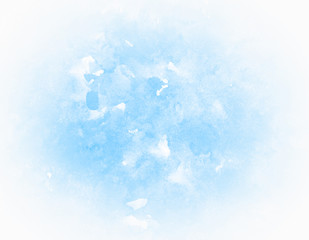 Blue watercolor background with paper texture for design - obrazy, fototapety, plakaty