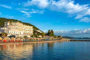 Amazing bay on Corfu island, Greece.