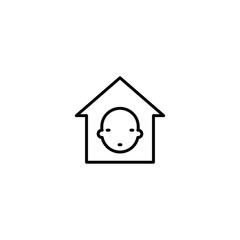 stay at home icon vector illustration