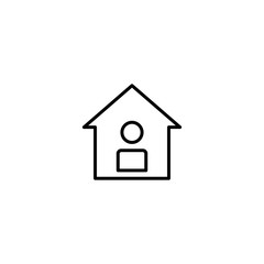 stay at home icon vector illustration