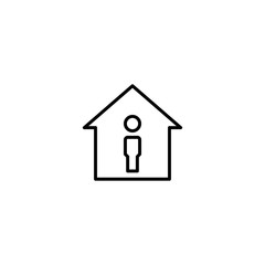 stay at home icon vector illustration