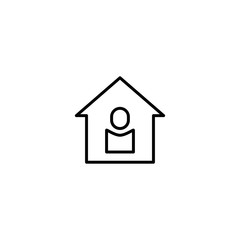 stay at home icon vector illustration