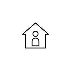 stay at home icon vector illustration
