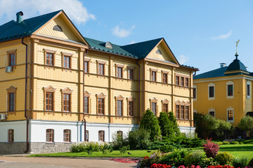 Fototapeta na wymiar DIVEEVO, RUSSIA - AUGUST 25, 2019: The Galaktionov House. Built at the turn of the 19-20th centuries. The benefactors of the monastery lived in it.