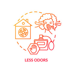 Less odors concept icon. Winetasting advice, degustation tips idea thin line illustration. Attending wine tasting event without perfume. Vector isolated outline RGB color drawing