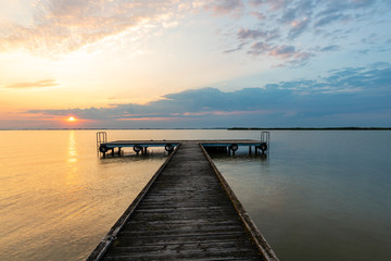 Fototapeta premium Sonnenaufgang am Neusiedlersee