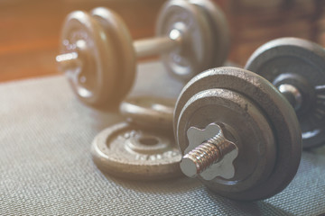 Obraz na płótnie Canvas Dumbbell for easy weight training