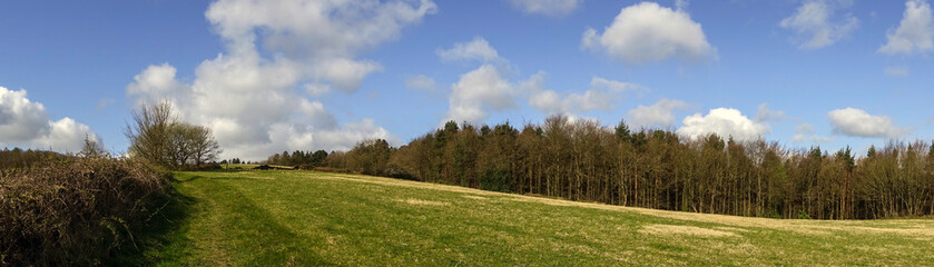 Yorkshire countryside panorama in Spring