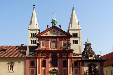 Fototapeta na wymiar Prague (Czech Republic). Convent of St. George inside the Castle of the city of Prague