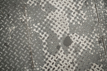 Texture photo of an industrial anti-slip steel sheet
